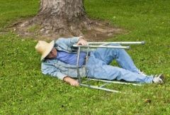 Old Man with A walker falls In The park